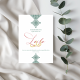 Kaart Henna - Fessi Groen met Arabische Naam Marokkaans