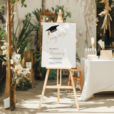 Welkomstbord Afstuderen - Afstudeerhoed Met Goud