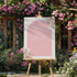 Welkomstbord voor bridal shower met roze boog met bloemen ontwerp - Creations and More