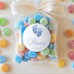 Ronde Daan geboortesticker voor doopsuiker, koekjes en bedankjes