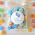 Gepersonaliseerde geboortesticker met babyvoetjes voor doopsuiker en bedankjes - Creations and More