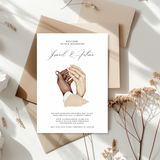 Kaart Bruiloft - Hand In Hand - Donker + Licht