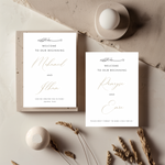 Tafelkaart voor bruiloft met klassiek en elegant ontwerp