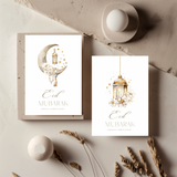 Kaart voor eid met kaarten eid mubarak (set van 12) ontwerp