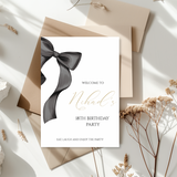 Kaart Verjaardag - Zwarte Strik