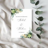 Kaart Bruiloft - Groene Bloemen - Creations and More