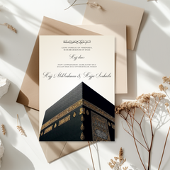 Tafelkaart voor hajj / umrah met kaaba ontwerp - Creations and More