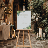 Welkomstbord Bruiloft - Groene Bloemen - Creations and More