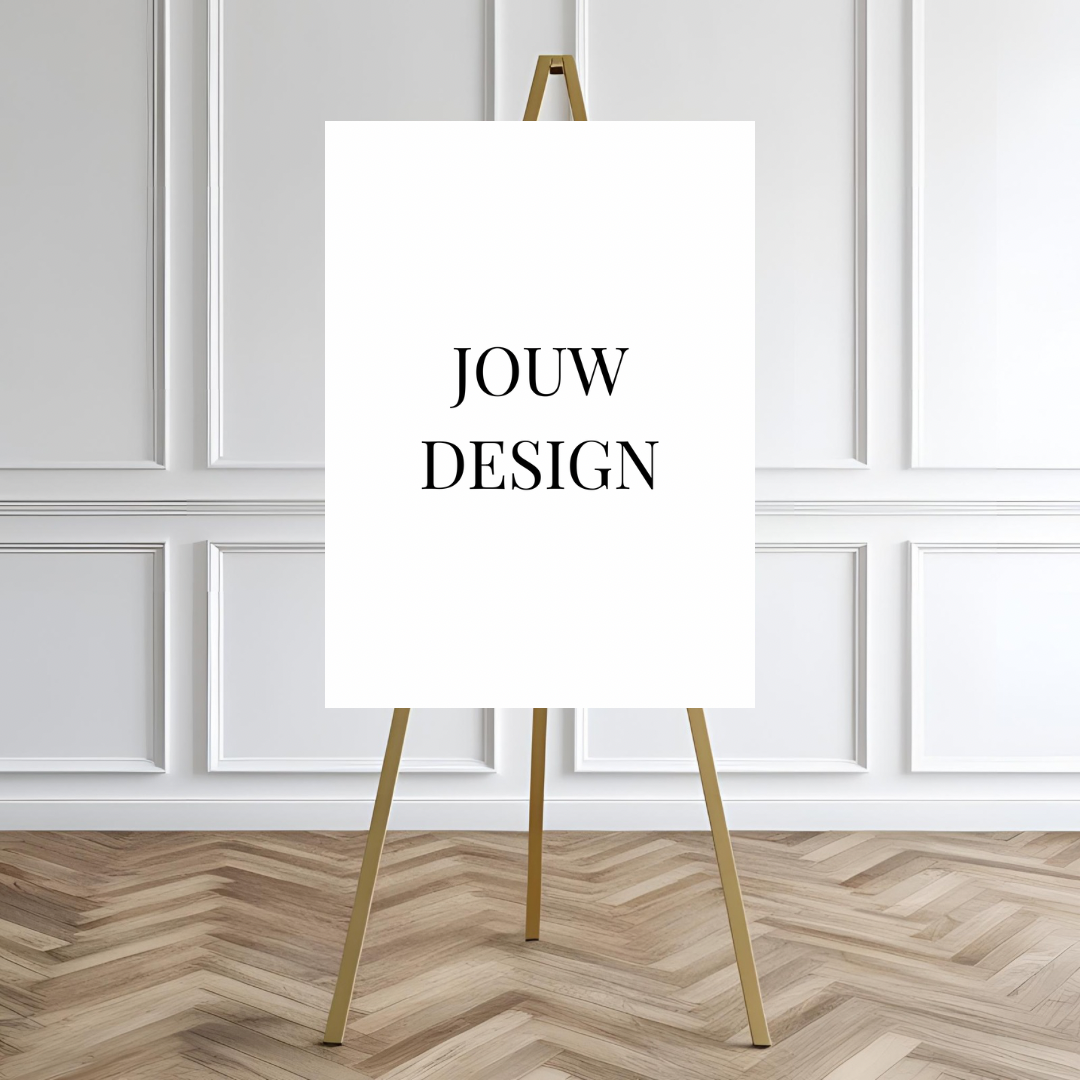 Welkomstbord voor bruiloft met gepersonaliseerde welkomstbord op maat ontwerp