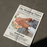 The Wedding of the Year gepersonaliseerde wedding newspaper