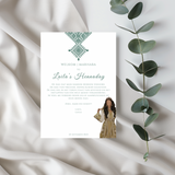 Card Henna - Fessi Green With Bride Moroccan