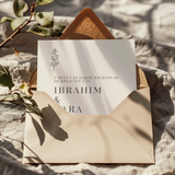 Uitnodiging Bruiloft - Elegant met lijntekening