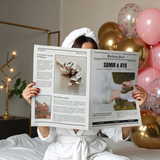 Gepersonaliseerde nikah newspaper voor islamitische bruiloft