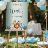 Welkomstbord Verjaardag - Jungle Dieren Groen