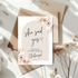 Tafelkaart voor bridal shower met she said yes ontwerp - Creations and More