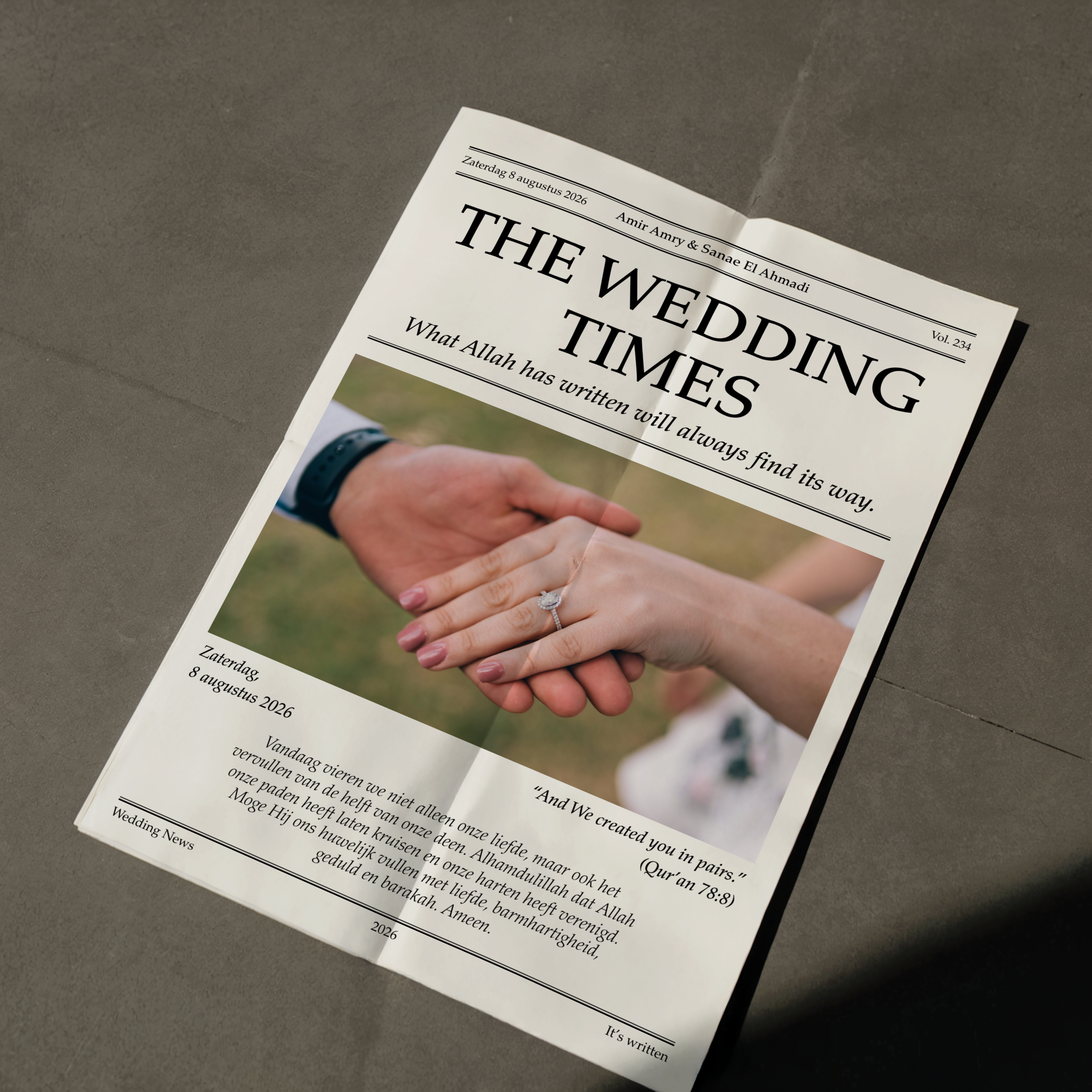The Wedding Times islamitische wedding newspaper