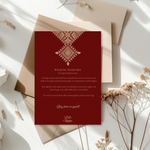 Tafelkaart voor henna met marokkaans fessi ontwerp