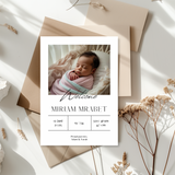 Geboortekaartje met foto