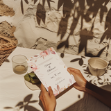 Uitnodiging Bruiloft - Roze bloemen