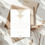 Tafelkaart voor henna met marokkaans fessi ontwerp