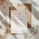 Uitnodiging Bruiloft - Kalender