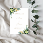 Kaart Bruiloft - Groene Bloemen - Creations and More