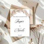 Kaart Bruiloft - Pampas - Creations and More