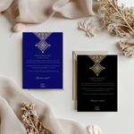 Tafelkaart voor henna met marokkaans fessi ontwerp