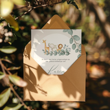 Uitnodiging Geboorte - Groene Jungledieren