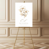 Welkomstbord Eid Mubarak - Bloemen