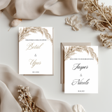 Kaart Bruiloft - Pampas - Creations and More