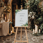 Welkomstbord Bruiloft - Groene Bloemen - Creations and More