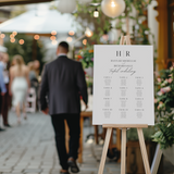 Bord met tafelindeling - Seating Chart - Elegant met Initialen
