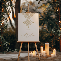 Welkomstbord Henna - Marokkaans Fessi Zwart