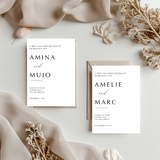 Uitnodiging Bruiloft - Strak En Elegant