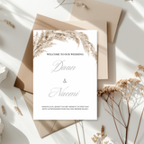 Kaart Bruiloft - Pampas - Creations and More