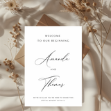 Tafelkaart voor bruiloft met klassiek en elegant ontwerp