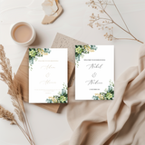 Kaart Bruiloft - Groene Bloemen - Creations and More