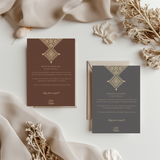 Tafelkaart voor henna met marokkaans fessi ontwerp