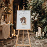 Welkomstbord Bruiloft - Hand In Hand - Donker