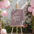 Welkomstbord voor verjaardag met madeliefjes dusty mauve ontwerp - Creations and More