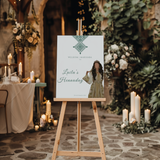 Welkomstbord Henna - Fessi Groen Met Bruid Marokkaans