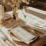 Menukaart – Gestreept