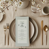 Menukaart – Gestreept