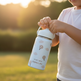 RVS drinkfles voor kinderen start with bismillah luchtballonnen lekvrij Beige