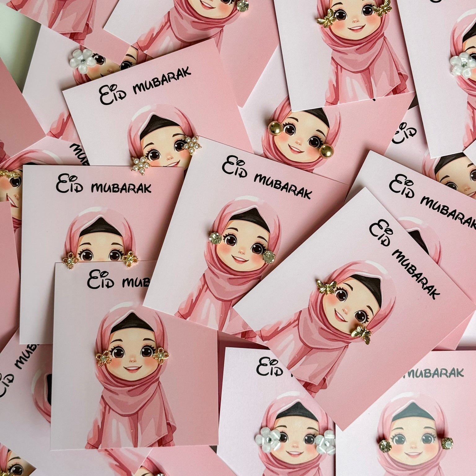 Oorbellen met eid mubarak geschikt als eid cadeau voor meisjes