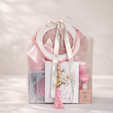 Roze giftbag luxe cadeautasje voor Eid met lint