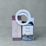 Hajj cadeau giftbag met drinkfles, draagbaar gebedskleed en wenskaart als islamitisch cadeau