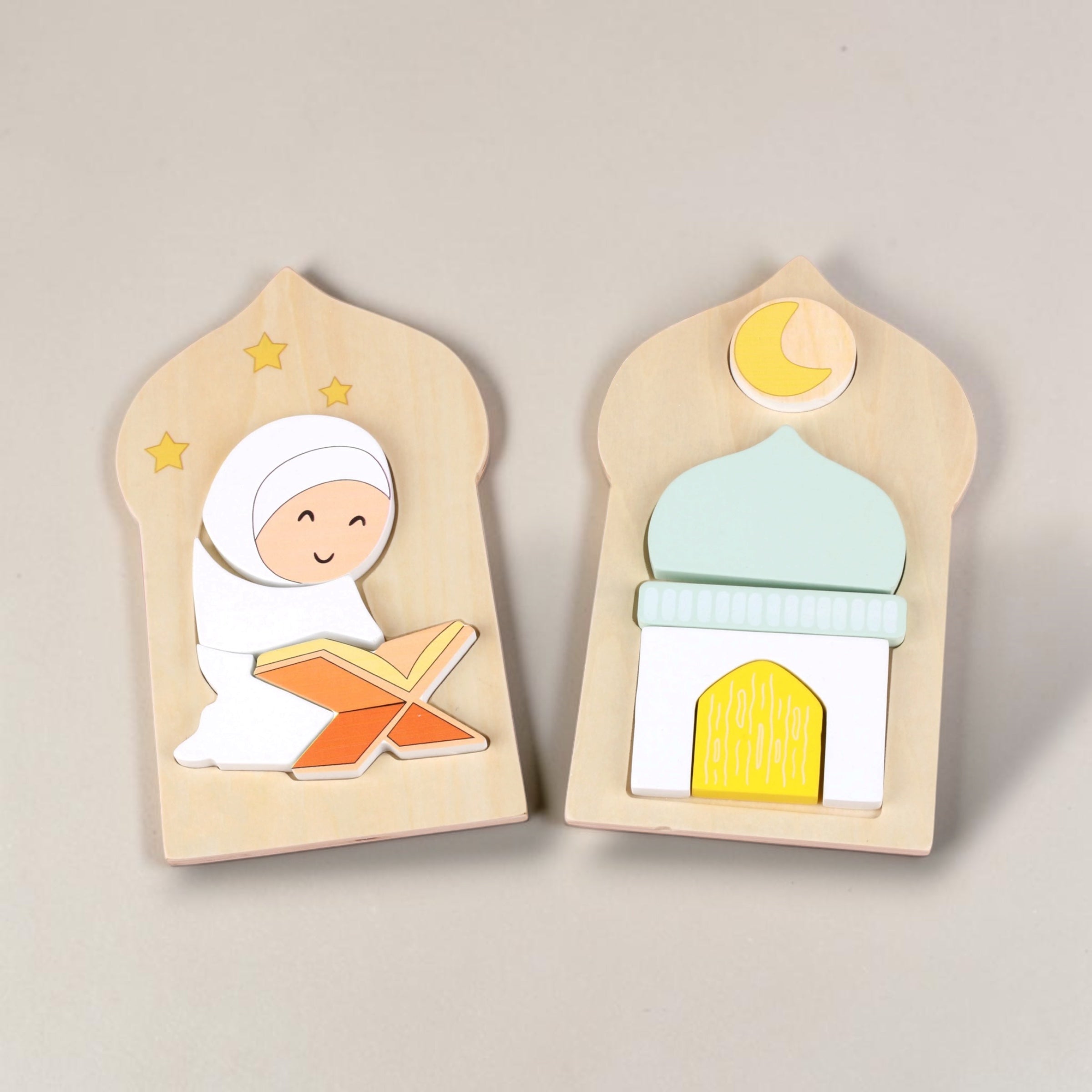 Islamitische houten puzzel voor moslim baby’s en kinderen