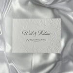 Luxe embossed tafelkaart voor je bruiloft met Arabische dua, productfoto 2 - Creations and More